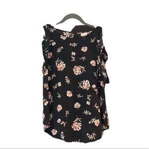 A New Day women’s blank floral tank top with cute ruffles